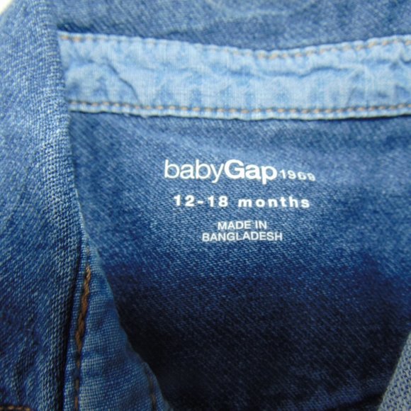 Baby Gap chambray button up shirt size 12/18 months - Picture 4 of 4
